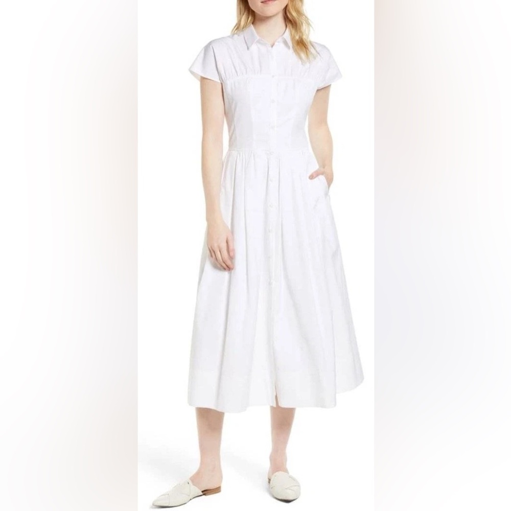 Lewit Cotton Poplin Shirtdress Dress, Size 12